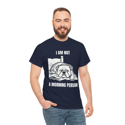 Bulldog 'I Am Not a Morning Person' Graphic Tee