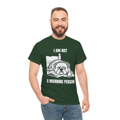 Bulldog 'I Am Not a Morning Person' Graphic Tee
