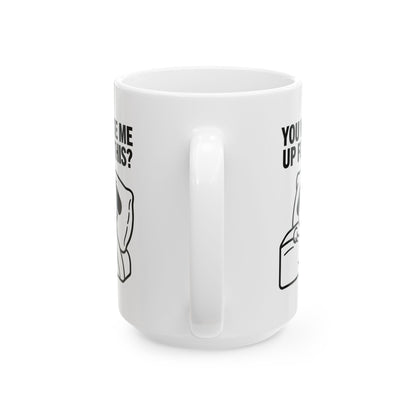 Funny Coffee Mug - "You Gave Me Up For This?" Retro Toilet Paper Cartoon Ceramic Mug (11oz & 15oz)