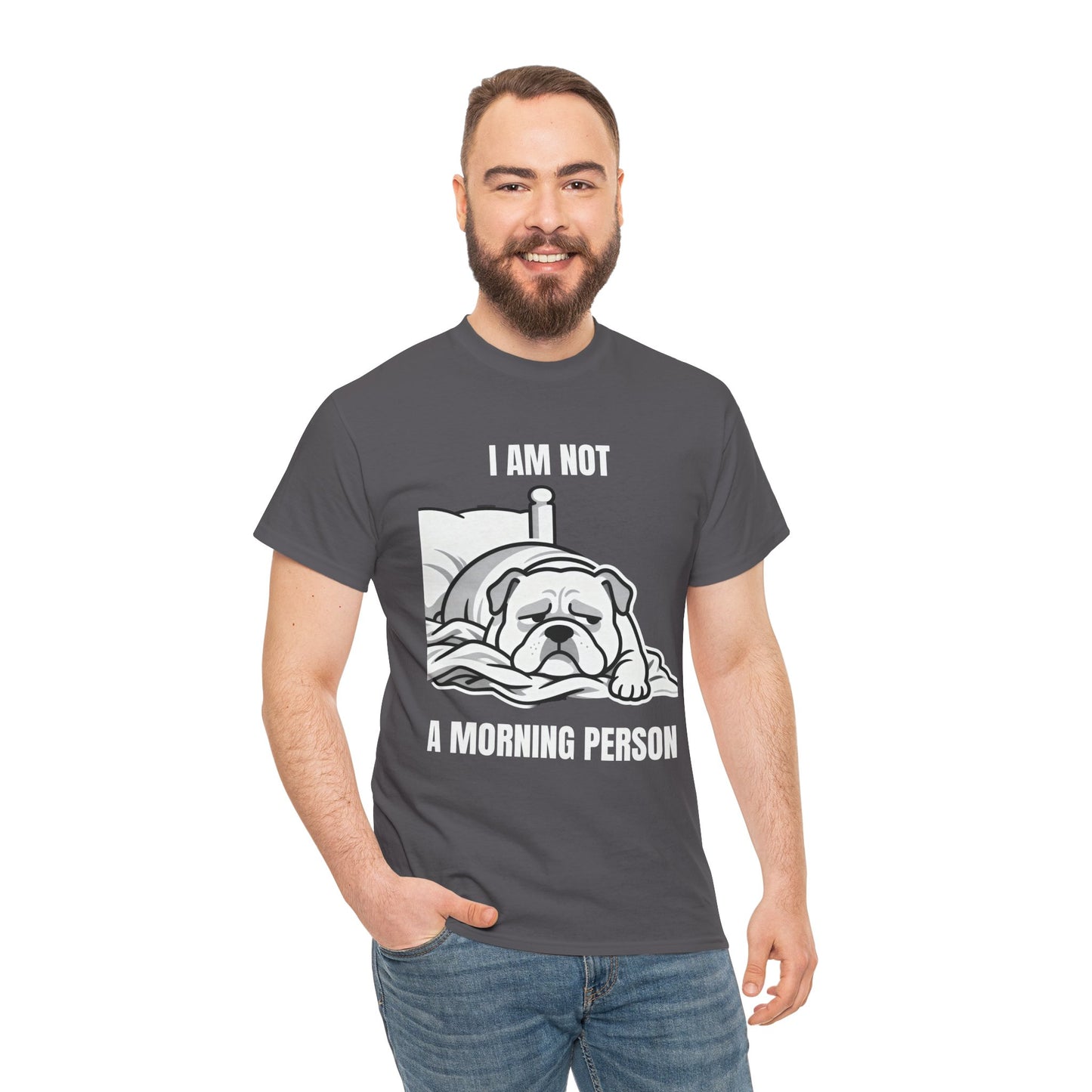 Bulldog 'I Am Not a Morning Person' Graphic Tee