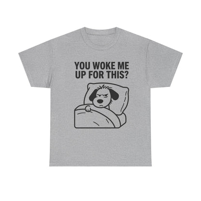 You Woke Me Up For This? Dog Sleeping T-Shirt