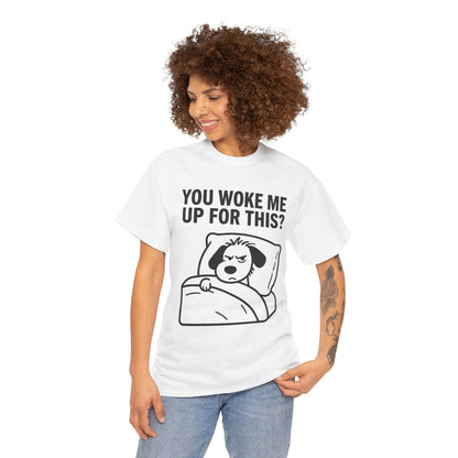 You Woke Me Up For This? Dog Sleeping T-Shirt
