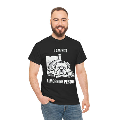 Bulldog 'I Am Not a Morning Person' Graphic Tee