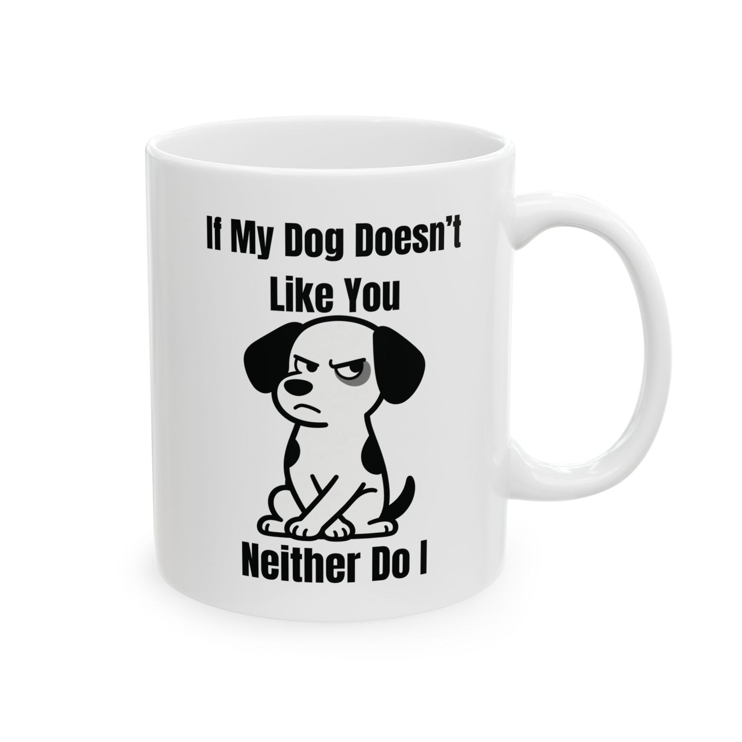 Funny Cat Skull Coffee Mug — "If Mom Doesn’t Scare You, I Will" Ceramic Tea Cup (11oz/15oz)