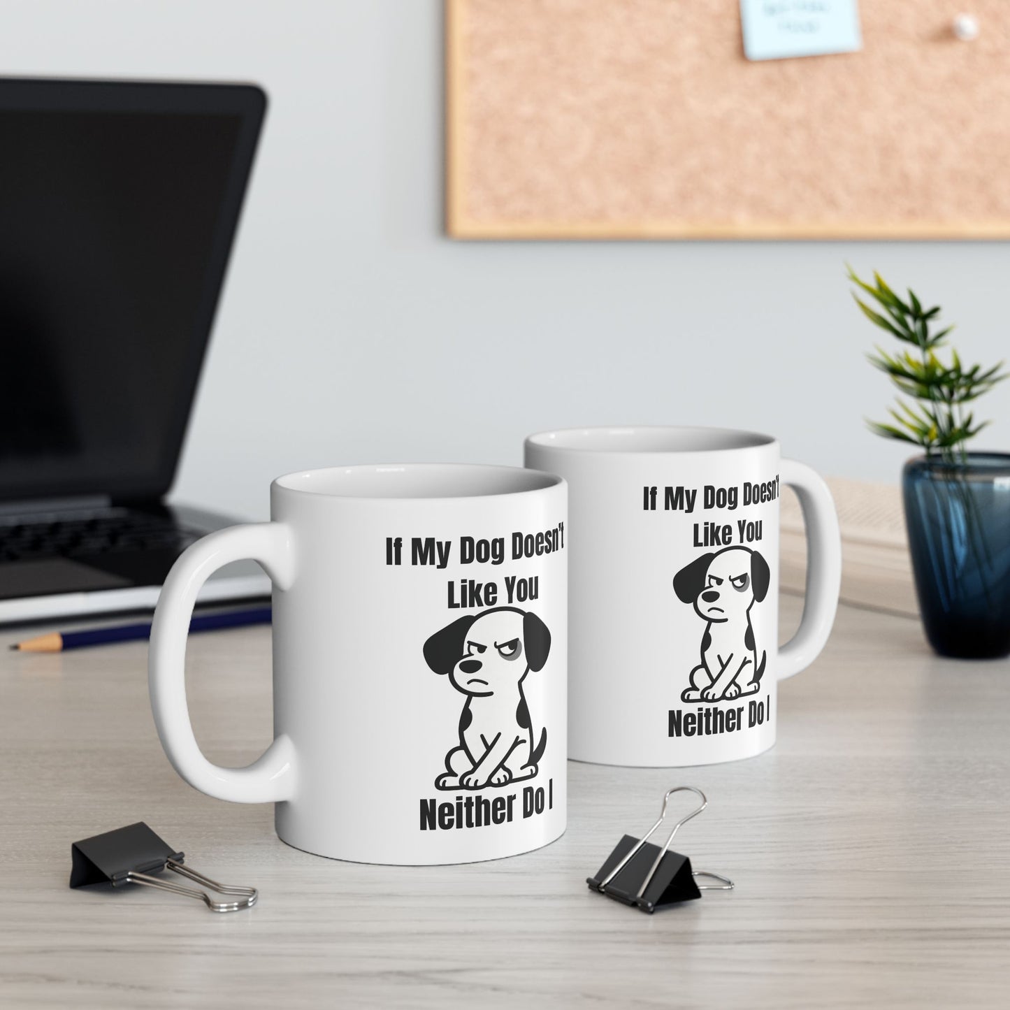 Funny Cat Skull Coffee Mug — "If Mom Doesn’t Scare You, I Will" Ceramic Tea Cup (11oz/15oz)
