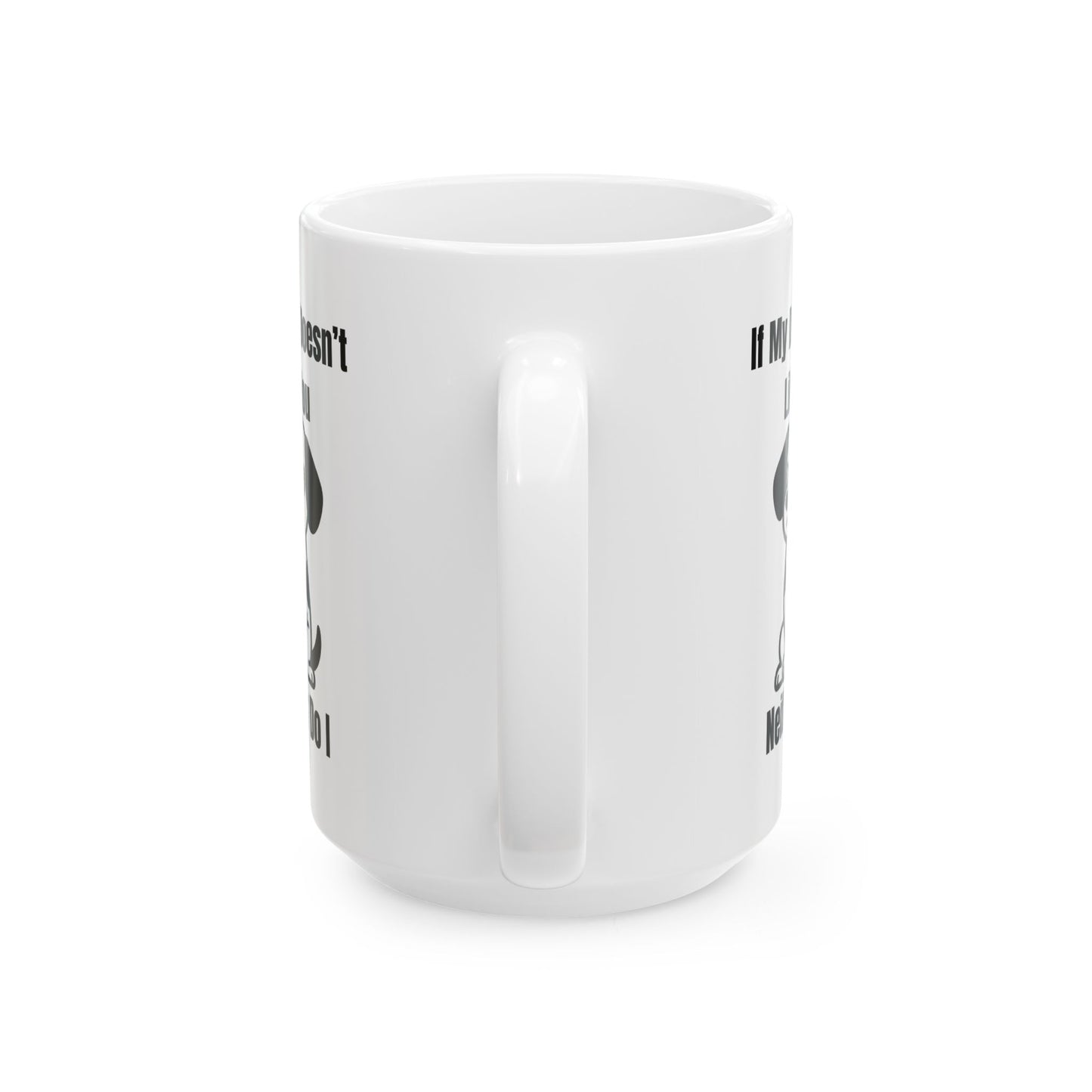 Funny Cat Skull Coffee Mug — "If Mom Doesn’t Scare You, I Will" Ceramic Tea Cup (11oz/15oz)