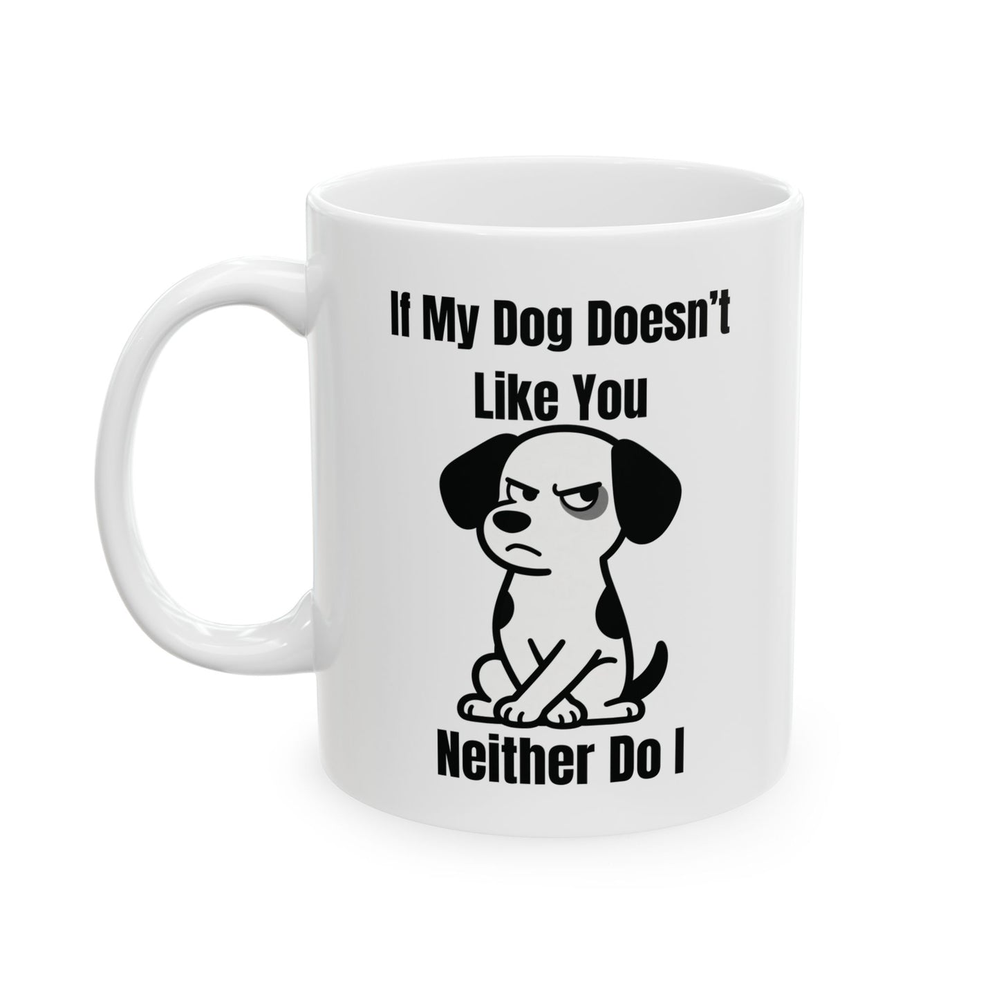 Funny Cat Skull Coffee Mug — "If Mom Doesn’t Scare You, I Will" Ceramic Tea Cup (11oz/15oz)