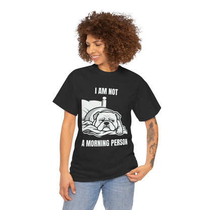 Bulldog 'I Am Not a Morning Person' Graphic Tee